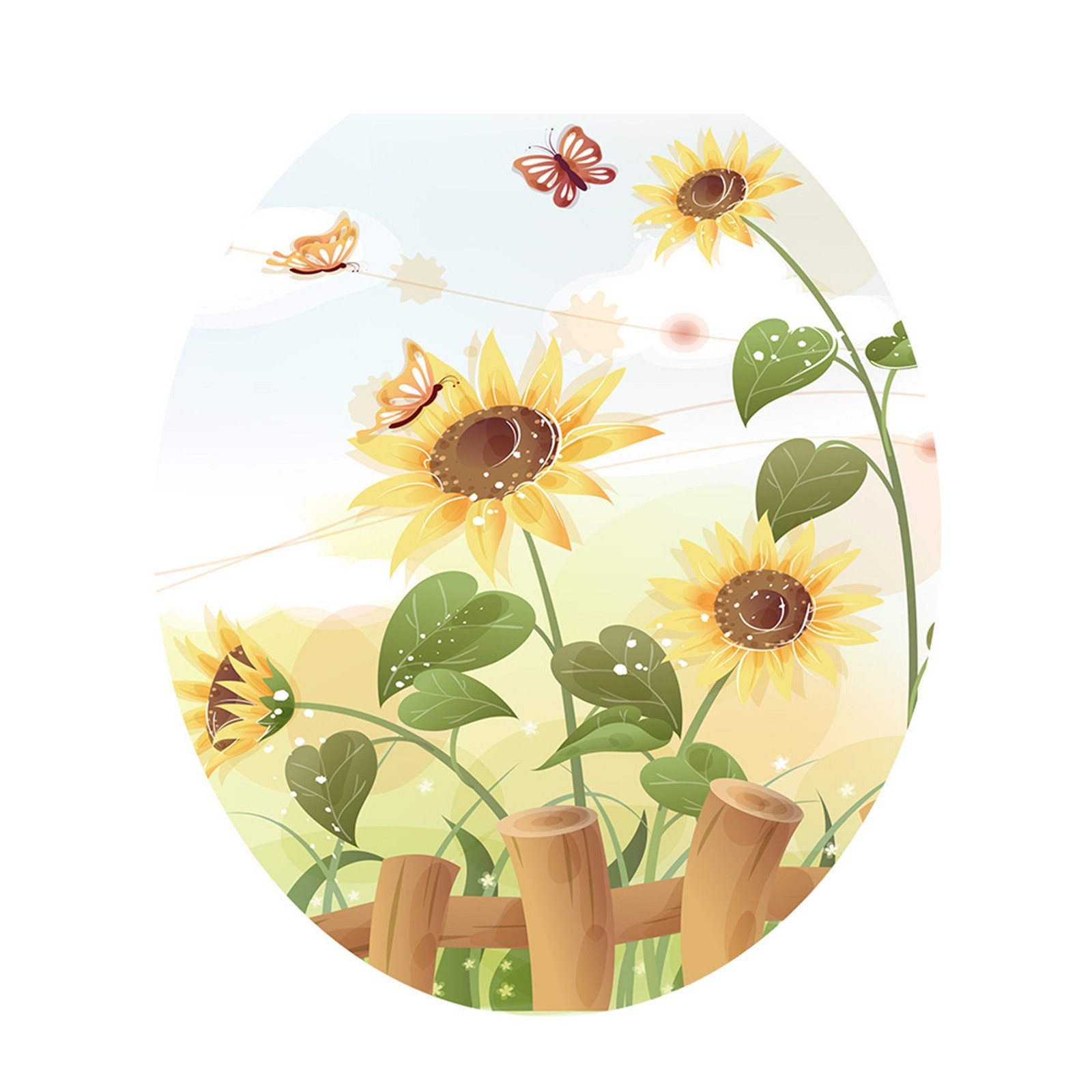 HJQEQVD Soap Box Butterfly Sunflower Flower Bathroom Toilet Wall Decal Sticker Decoration Latest Cute Shape